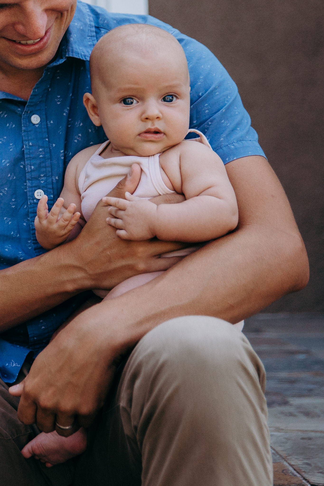 dad holds baby - Atwater Village, CA