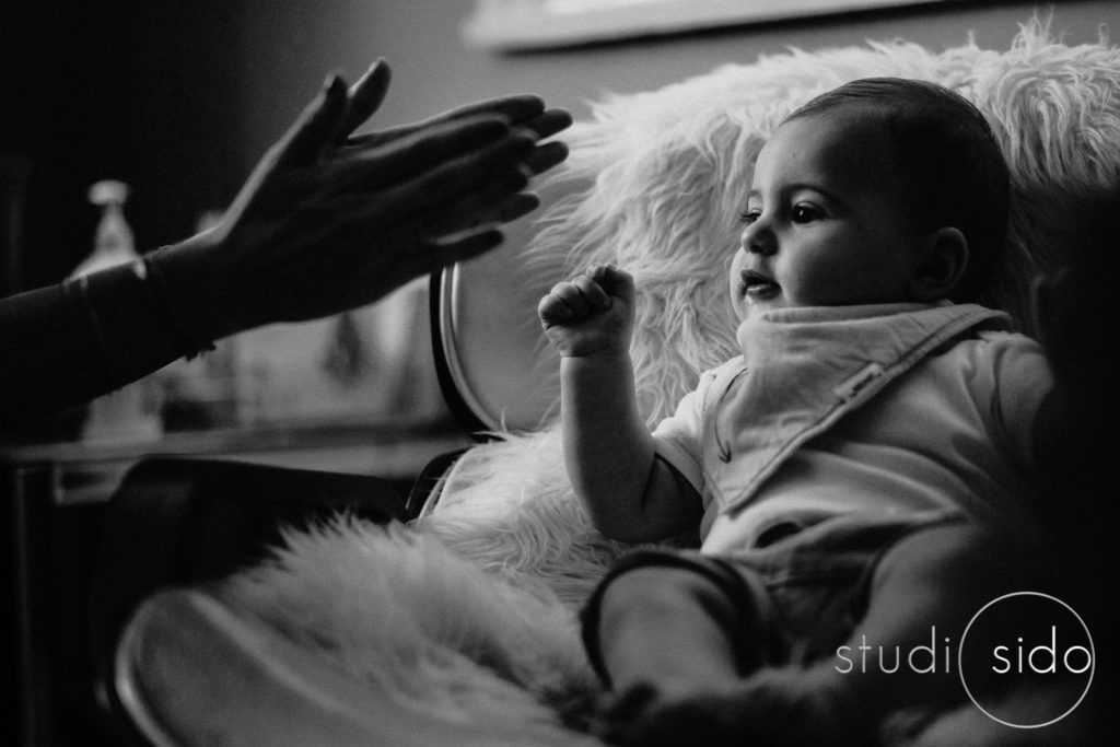 clapping hands and a baby boy in Silver Lake, Los Angeles, CA