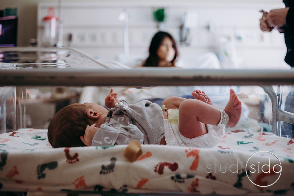 Newborn baby at Kaiser Hospital in Hollywood, CA