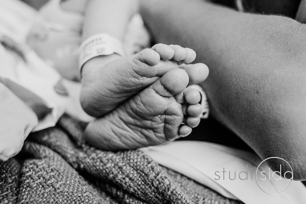 Newborn baby feet