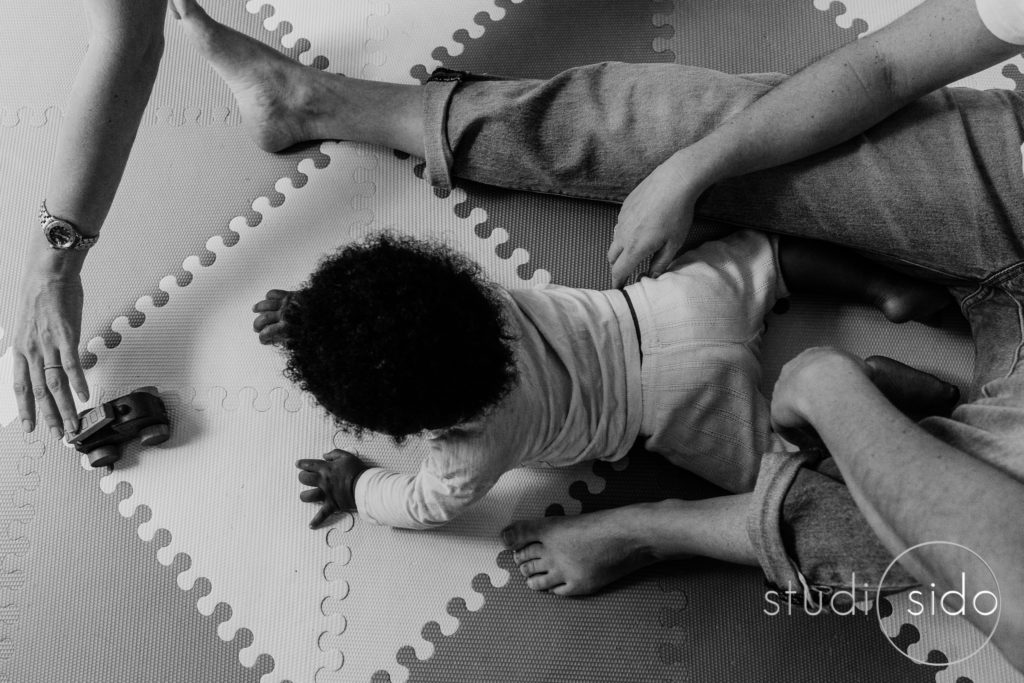 A baby and his mom in Silver Lake, Los Angeles