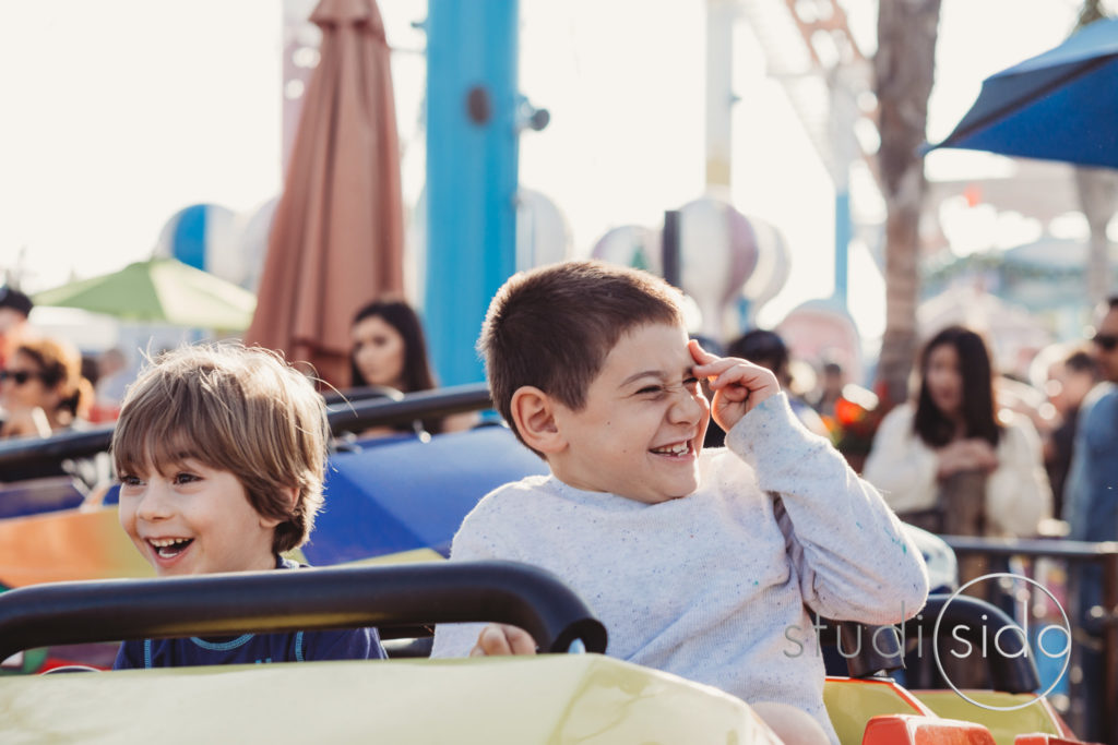 Kids in Summertime on Rollercoaster