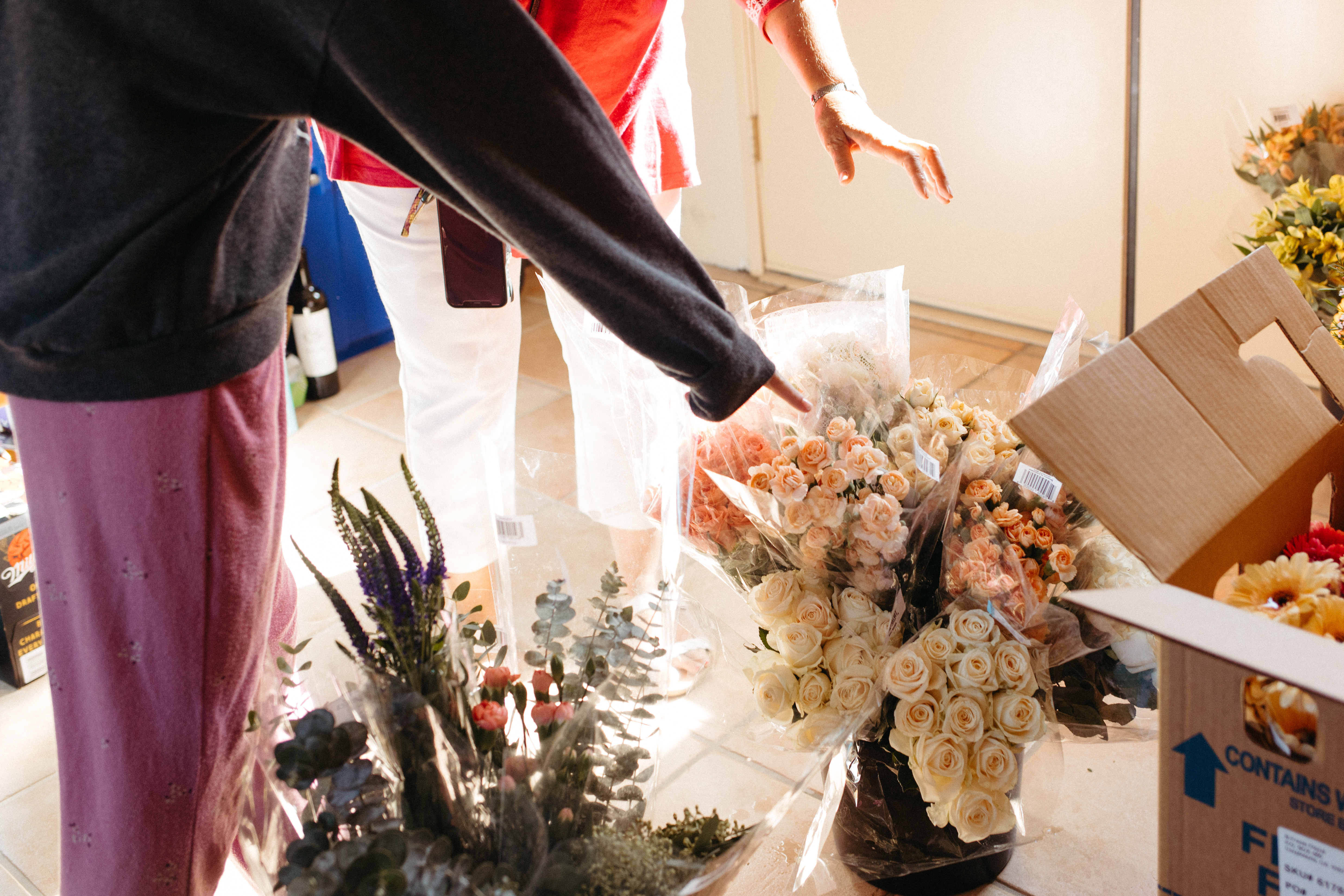 Flower preparation for wedding